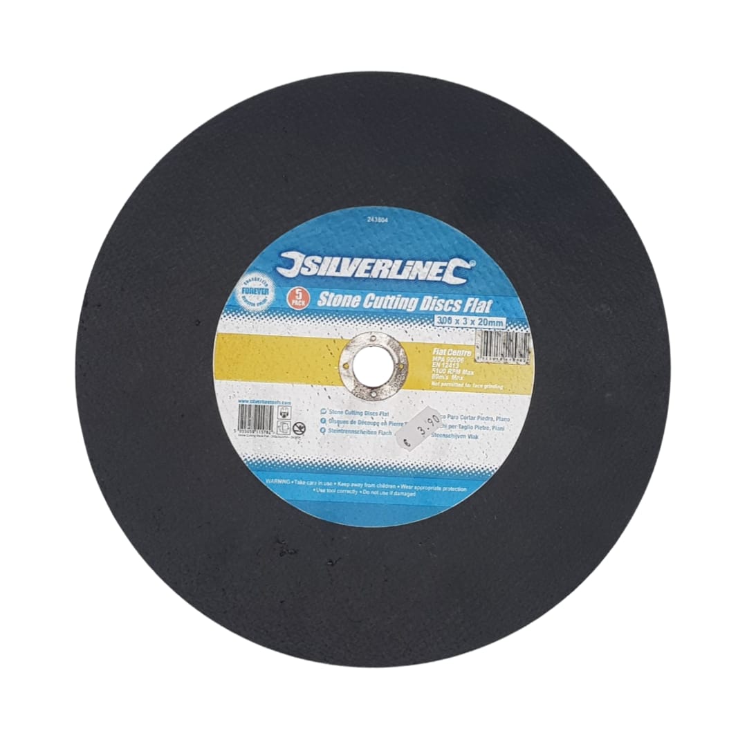 Dischi piani per taglio pietra alta resistenza silverline 300x3x20