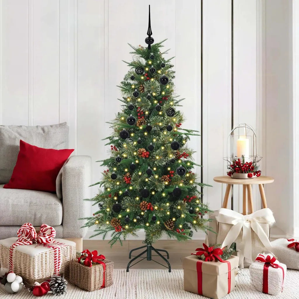 Albero di Natale Artificiale con Rami Pieghevoli Verde 150 cm 3397407