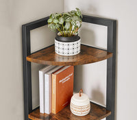 Libreria VALORA con 5 ripiani, marrone rustico, stile loft LLS803B01