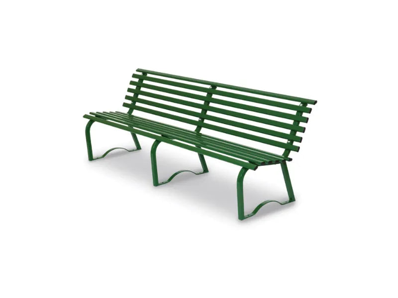 Panca Universale 200 metallo zincato schienale 200x43x74h colori vari Giochipark - RAL 6002