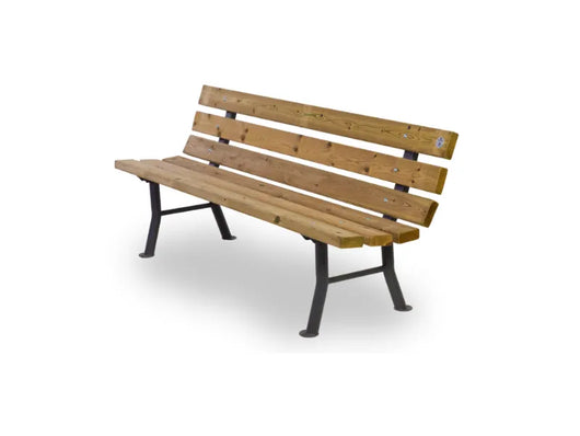 Panca Garden 216 legno pino nordico metallo schienale 190x50x78h Giochipark