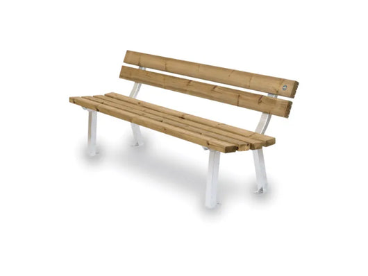 Panca Anatomica 610 legno cm190x64x77h schienale senza braccioli Giochipark