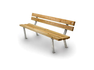 Panca Bosco 534 legno metallo 190x64x77h schienale senza braccioli Giochipark