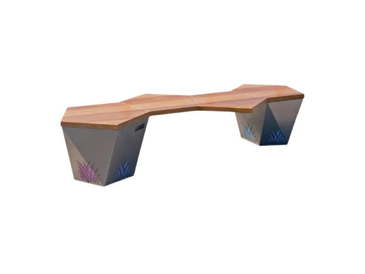 Panca Gamma 1624 smart line acciaio legno hotspot Wi-Fi speaker Bluetooth USB