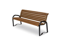 Panca Tiffany 536 legno metallo 175x66x77h schienale con braccioli Giochipark