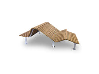 Panca Comfort 24 legno metallo moduli componibili 360x200x85h Giochipark - Seduta/seduta lunga