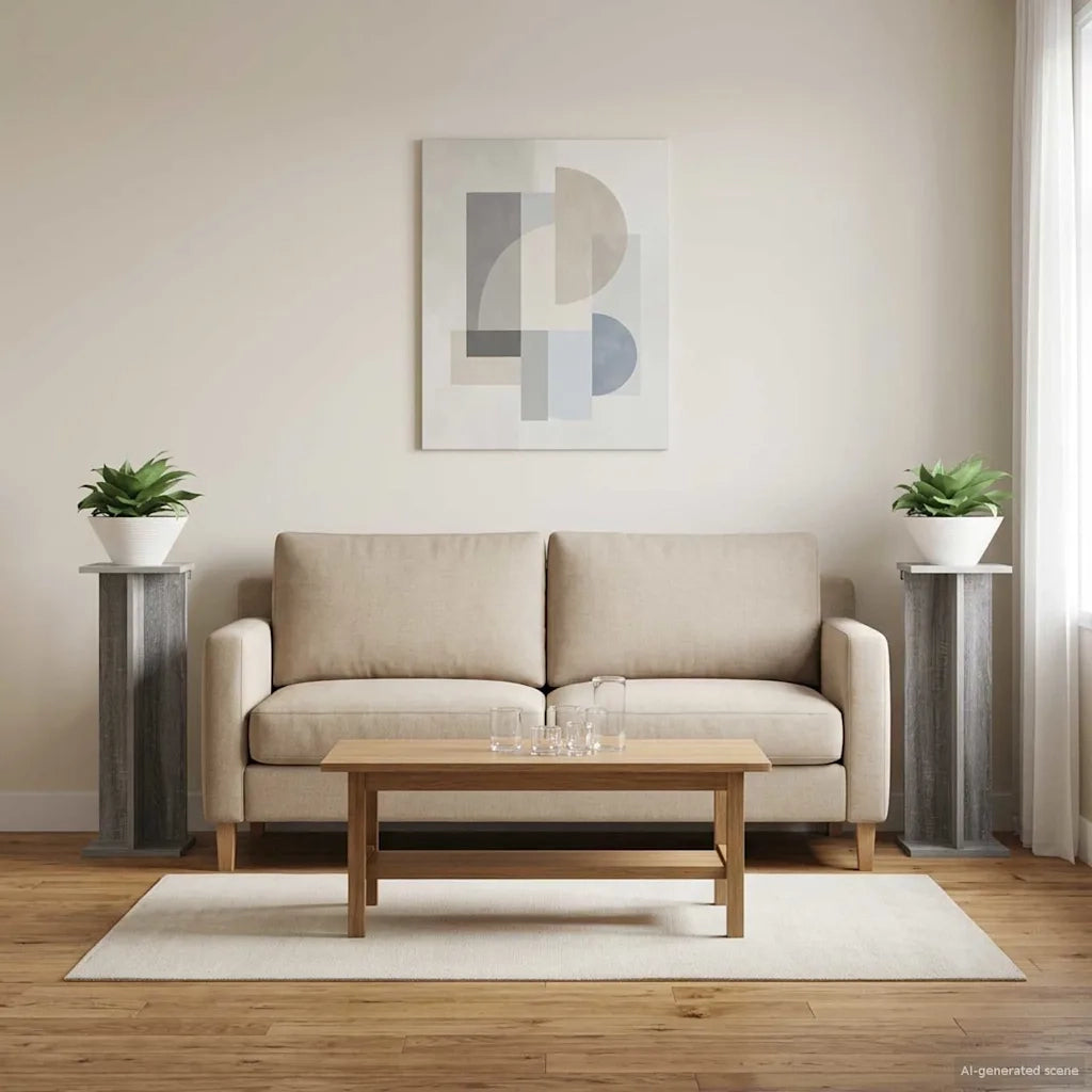 Supporto per piante 2 pz Sonoma grigio 25 x 25,5 x 80,5 cm 899653