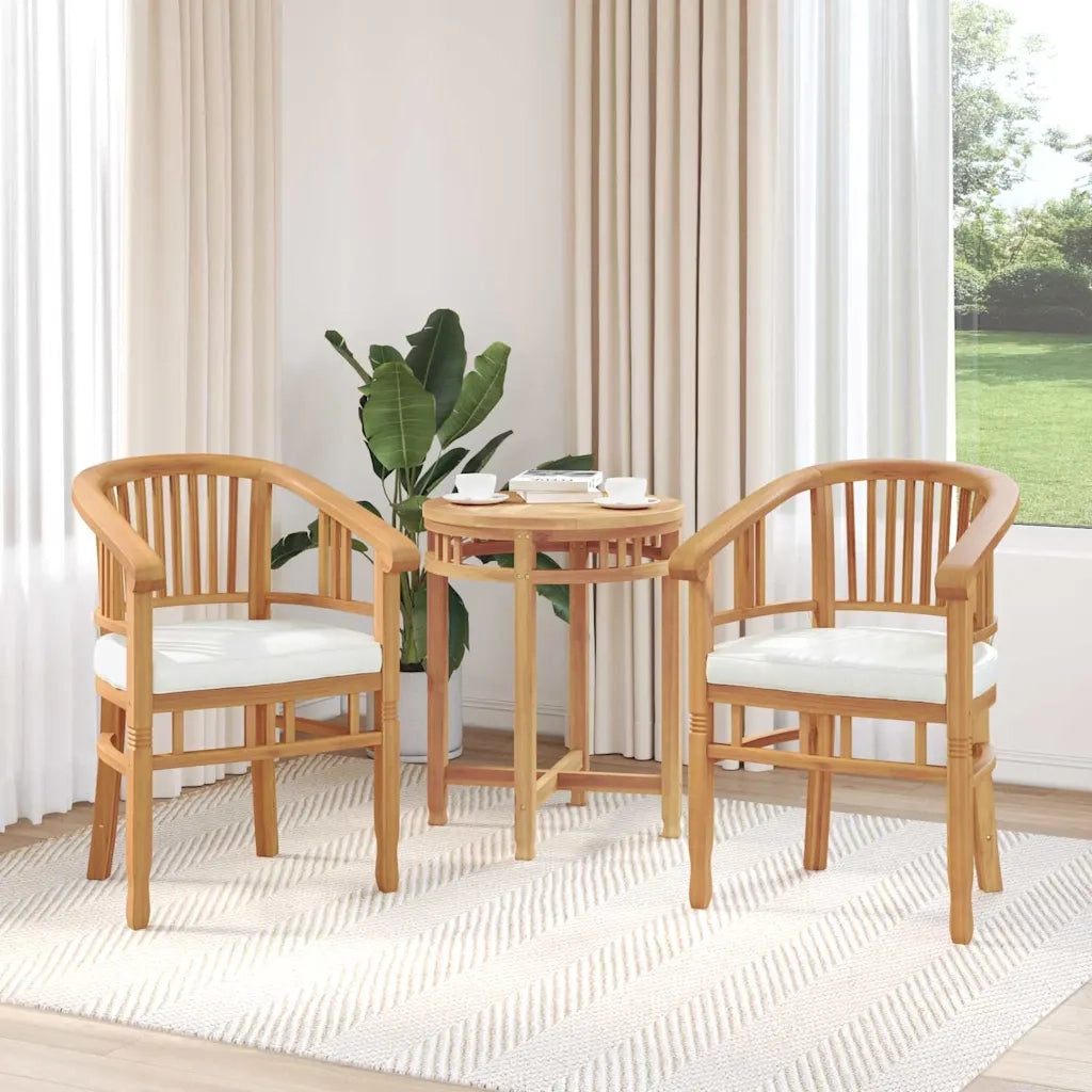 Sedia 2 pcs Marrone 63 x 58 x 89 cm Legno di teak solido 42008384