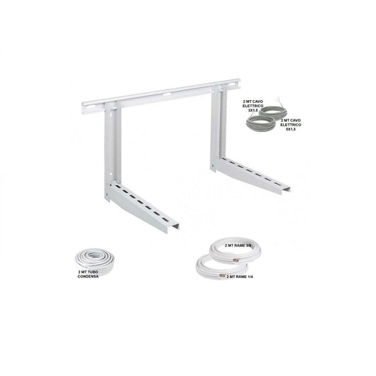 Kit installazione condizionatore climatizzatore monosplit 2m tubo rame 1/4" 3/8