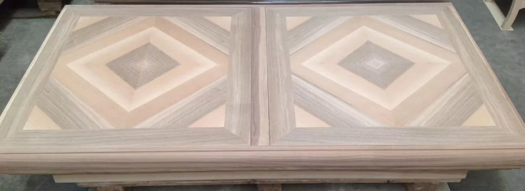 Tavolo allungabile legno noce a serrandina l.160 x p.90 h.80 (151) - Mobili 2G