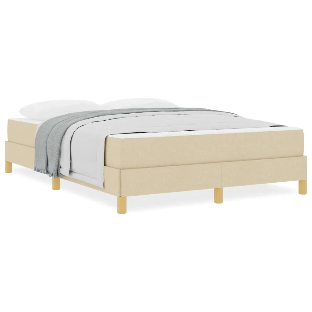 vidaXL Letto a molle Crema e Marrone 140 x 190 cm