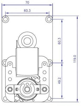 Ricambistufeapellet Mellor Motoriduttore stufa pellet T3 al. 220VAC 4,75 Rpm Pacco 38 Albero 8,5 mm FB1137 ex FB1079
