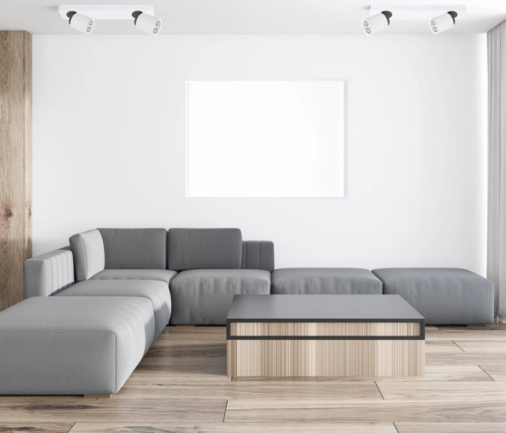 Plafoniera/Applique Italux Lucien moderna 2xGU10 bianca/nera