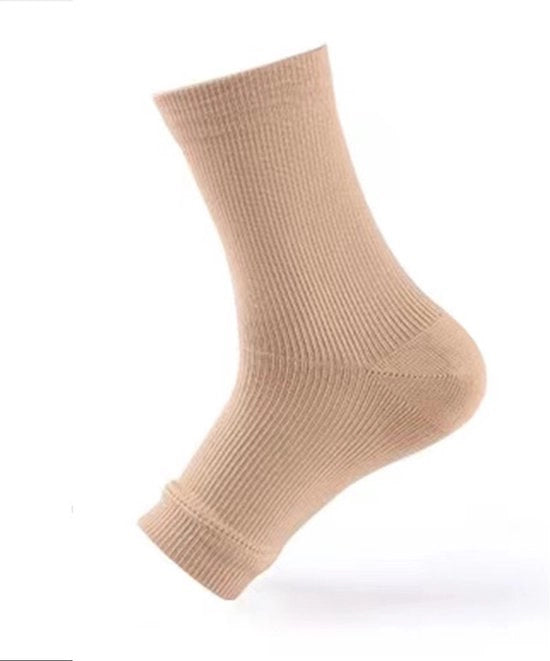 Sokke di supporto unilaterale, beige uniforme * 5, compressi unilaterali, calze per attività all'aperto, protezione sportiva, compressi aperti per dita del piede.