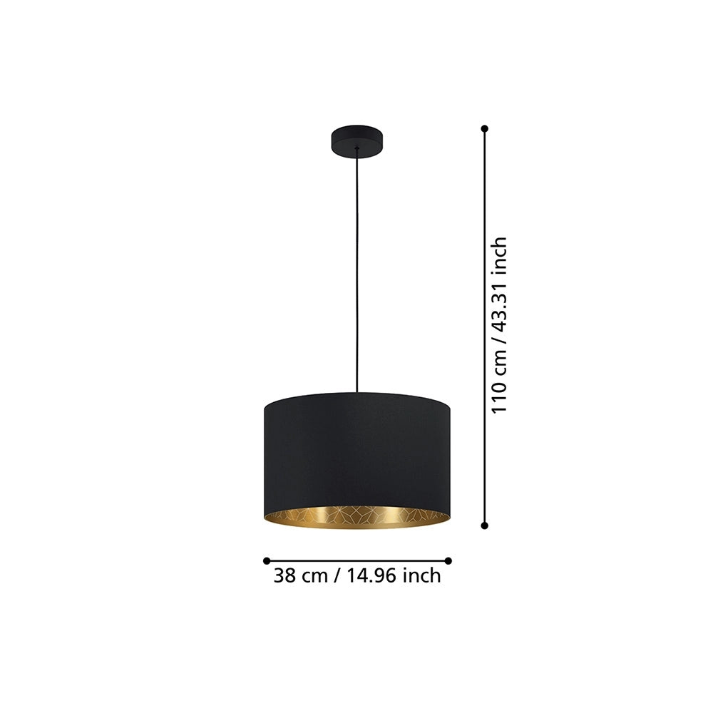 Lampadario Contemporaneo Zaragoza Piccolo 1 Luce Acciaio Nero