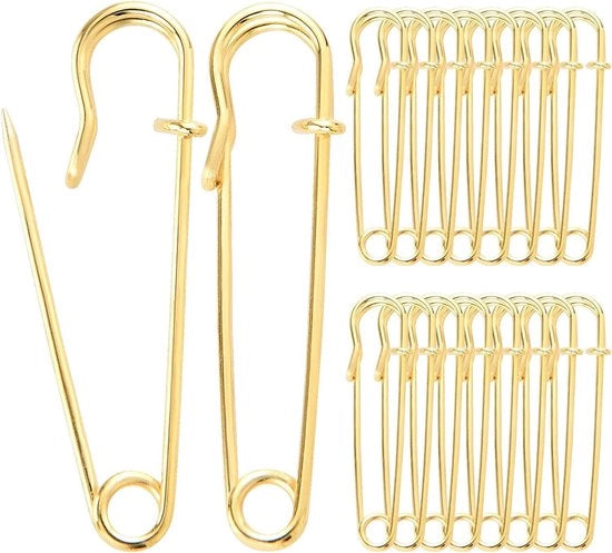 Set di Spille per Sicurezza Grande - 20 pezzi - 2 Pollici - Per Uso Intenso - Abbigliamento, Pelle, Artigianato - Canapa, Sciarpe, Kilt