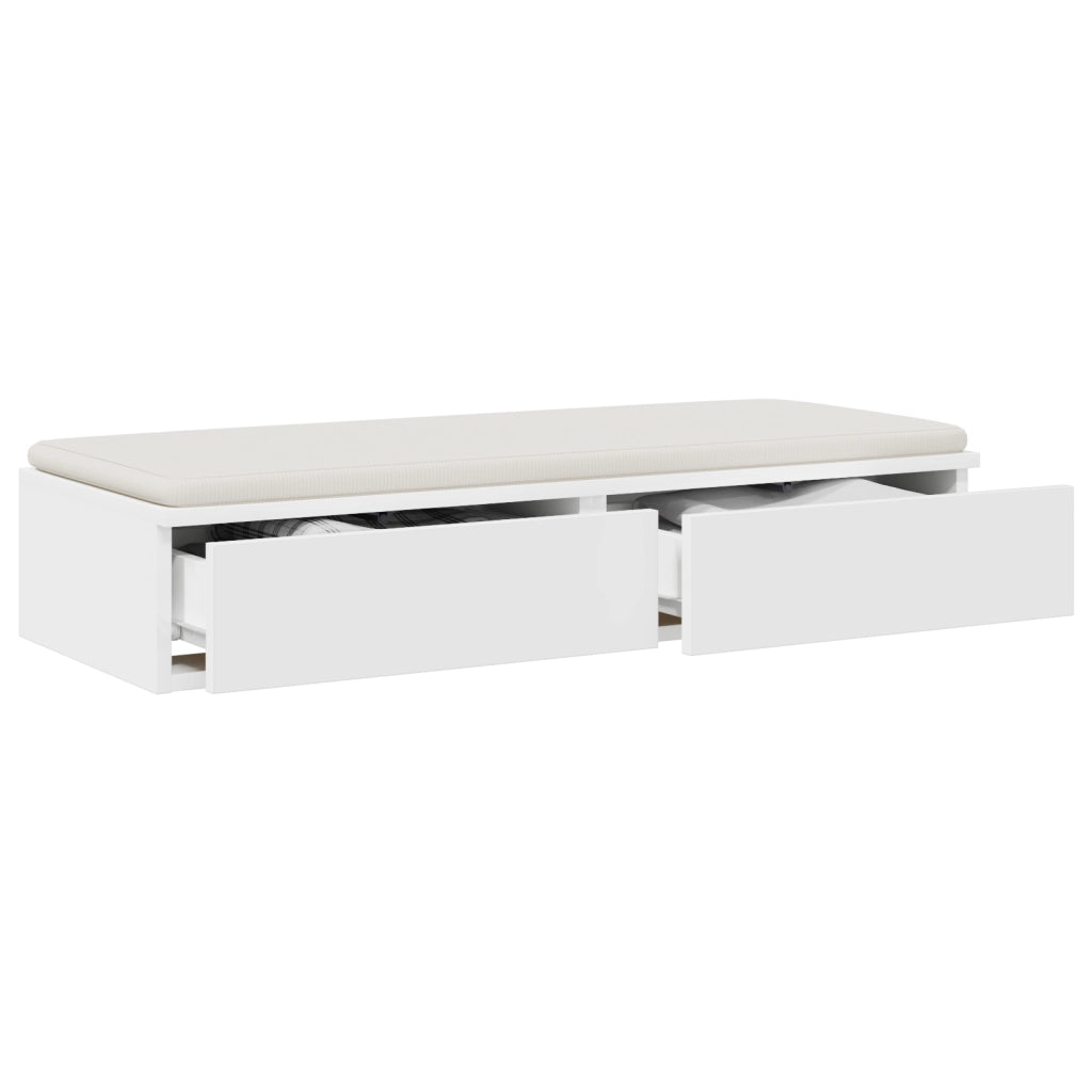 Cassetti per letto  bianchi 100x36,5x16,5 cm in legno ingegnerizzato