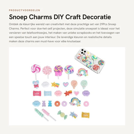 Decorazioni per DIY - Simulazione di Dolcetti - Ornamenti in Plastica - Decorazione per Negozio - Non Commestibile - 29 Pezzi - Decorazione per Feste