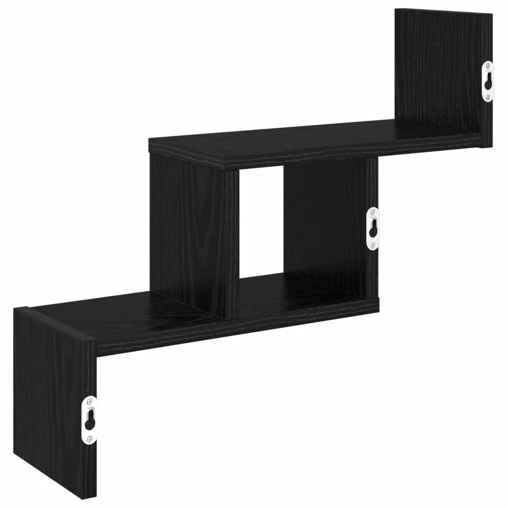 Scaffale da parete Rovere Nero 48 x 15 x 42 cm 8012237