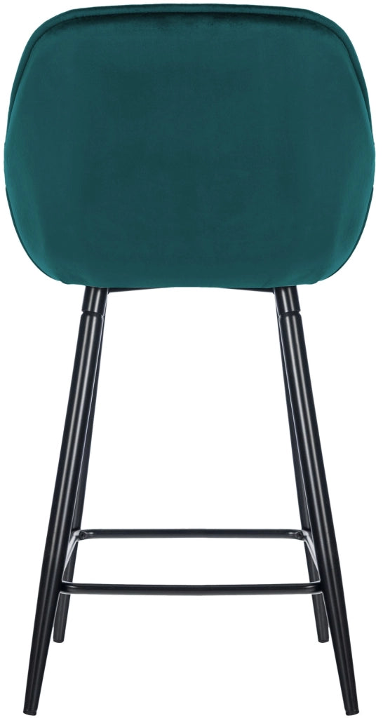 Set di 2 sgabelli da bar Gibson in velluto con altezza seduta 76 cm Verde scuro
