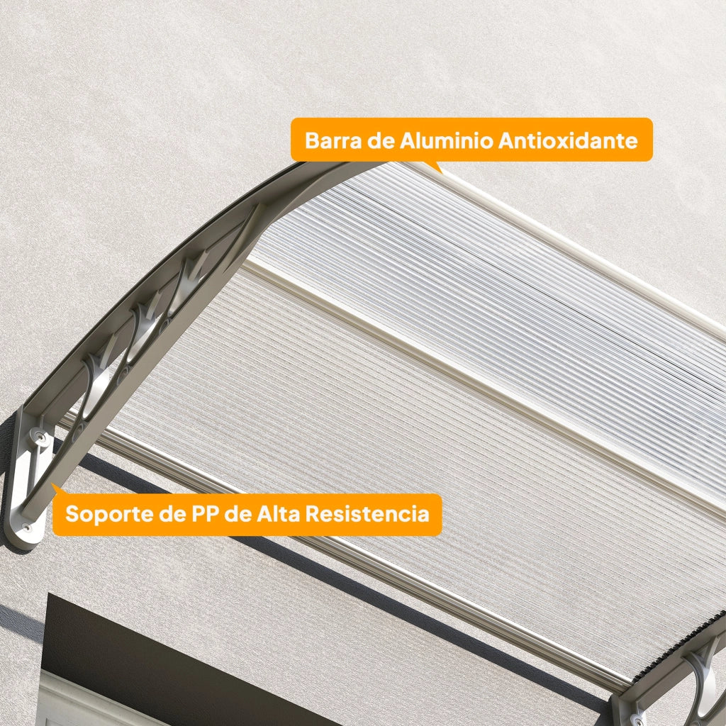 Tettoia in Policarbonato per Porte e Finestre ¨C zephmum ¨C Trasparente 100x75 cm