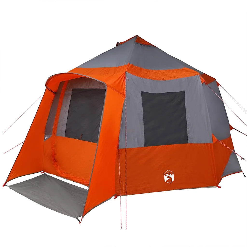 Tenda da campeggio per 12 persone con tetto Grigio e arancione