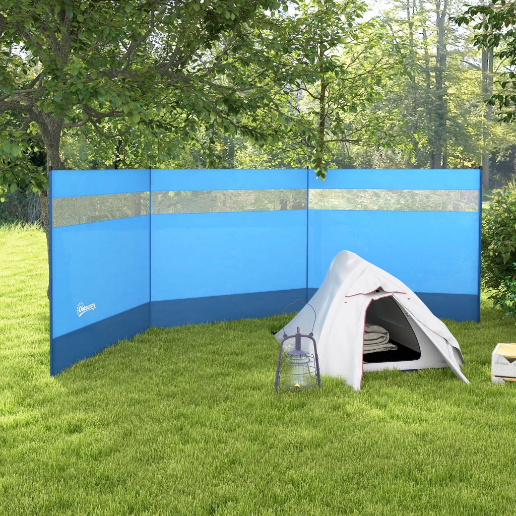 Paravent da giardino pieghevole ¨C zephmum ¨C blu 440x140 cm