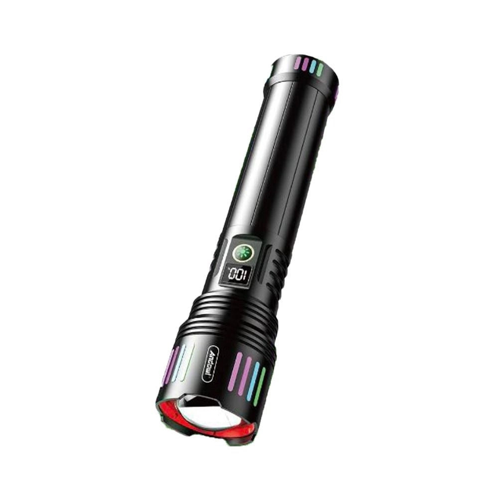 Trade Shop - Torcia In Lega Di Alluminio Luce Potente Led Elettrica Portatile Ricaricabile Zoom L660 -