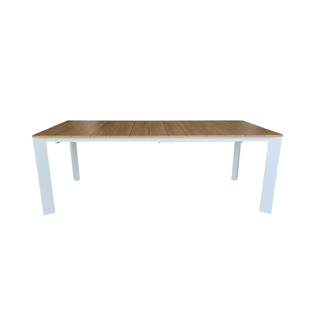 Tavolo da giardino allungabile piano effetto legno 215-280x100 cm - DEUS