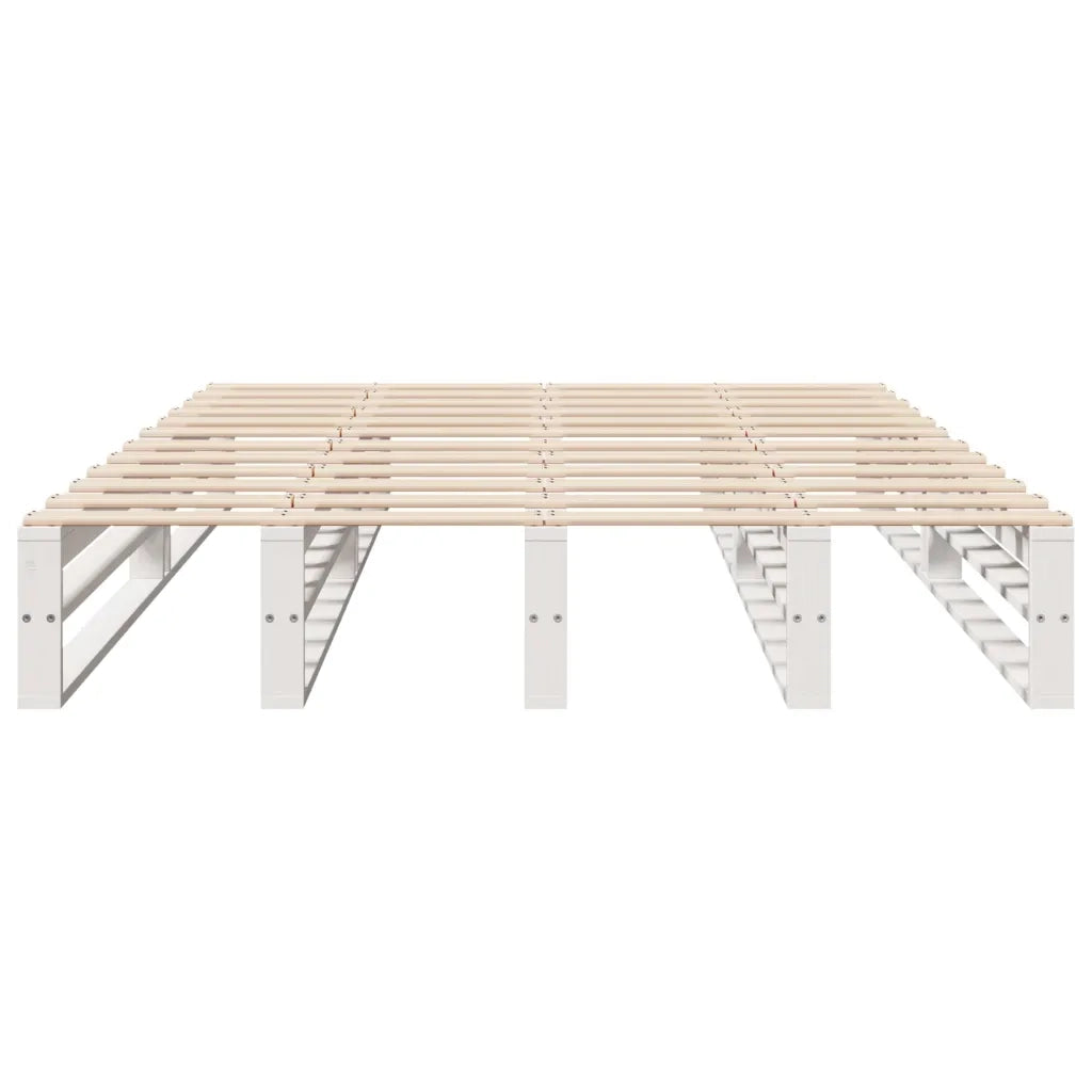 Letto senza Materasso Bianco 120x200 cm Legno Massello di Pino 850840