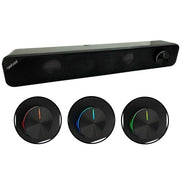 Trade Shop - Cassa Soundbar 2.0 Aux Usb Altoparlante Stereo Rgb Tv Pc Home Theater Ab-d381 -