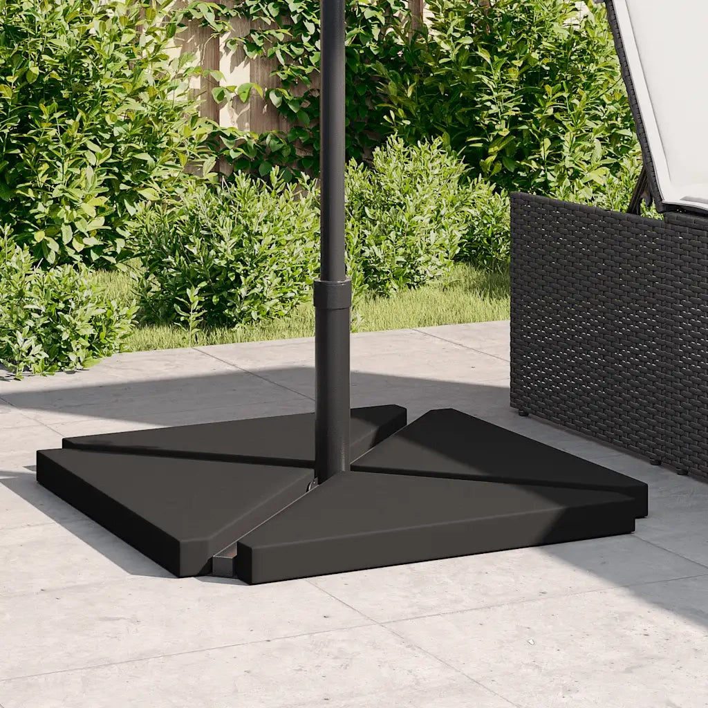 Piastre per Parasole 4 pz in Granito Triangolare 14 kg Nero 3318587
