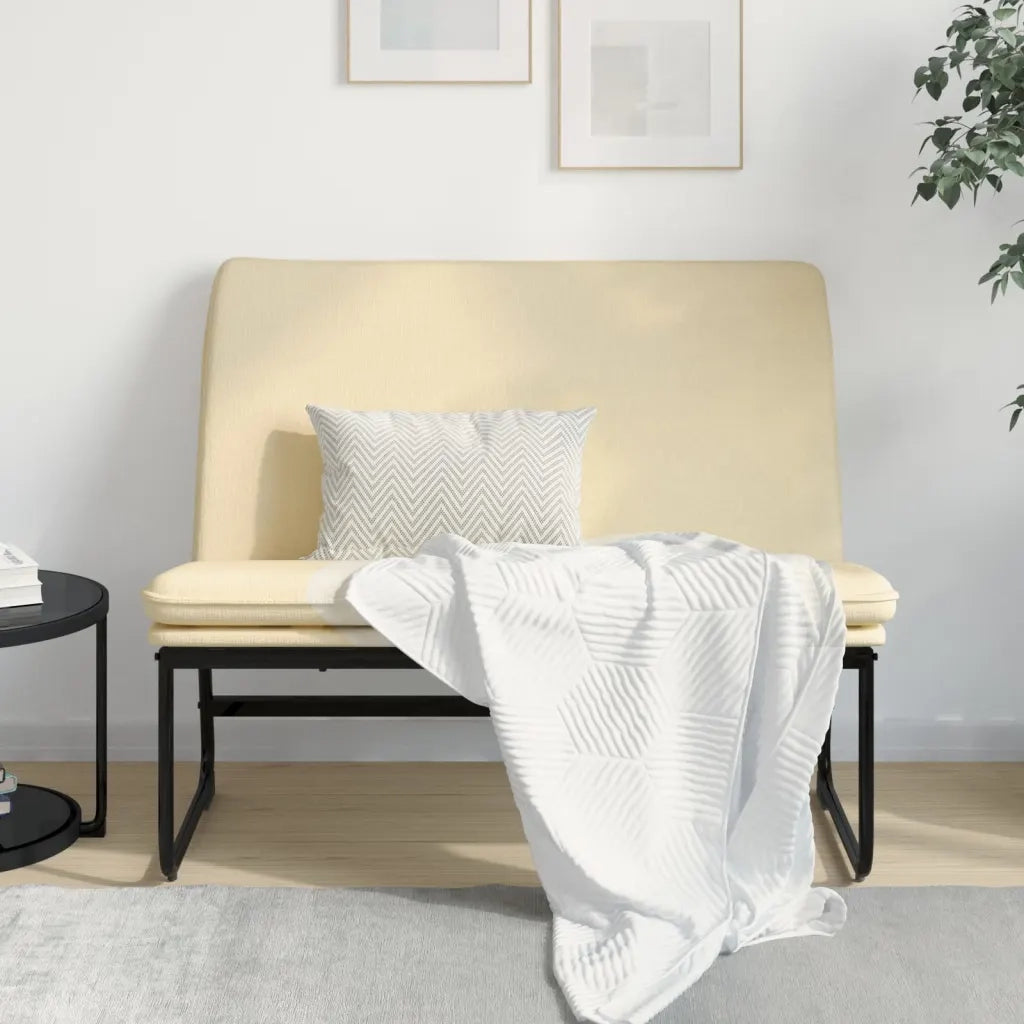 Panca Crema 100x75x76 cm in Tessuto 351327