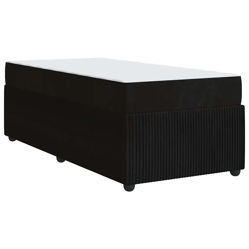 Struttura del letto con materasso Nero 90 x 200 cm Tessuto