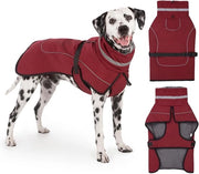 Giubbotto per cani - Giubbotto caldo per cani con cappuccio in pelliccia e imbottitura in fleece