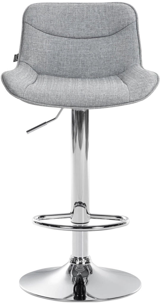2er Set Barhocker Vonore Stoff chrom