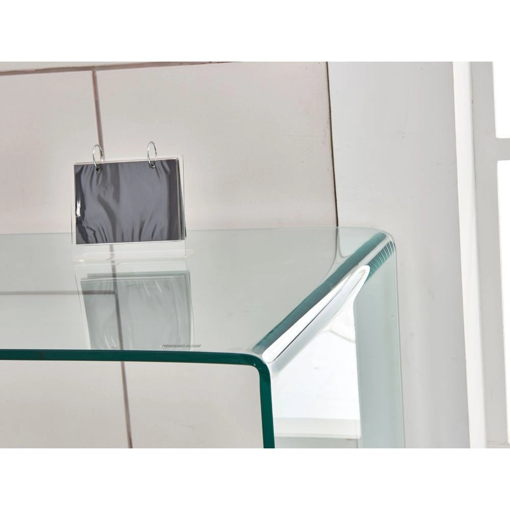 Tavolo scrivania Tamerice in vetro temperato 125x70x75 cm.