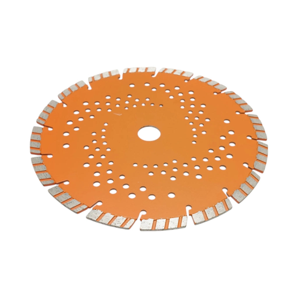 Disco diamantato turbo segmentato 230x22,23 mm, segmento 10 mm per cemento armato, pavimentazioni, archi, pietra dura Breckner Germany