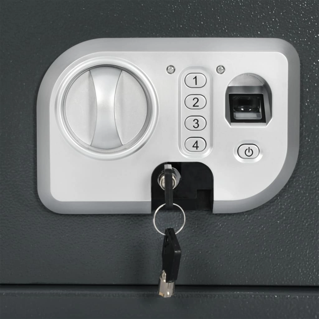 Cassaforte Elettronica Digitale con Blocco con Impronta 25x35x25 cm Acciaio