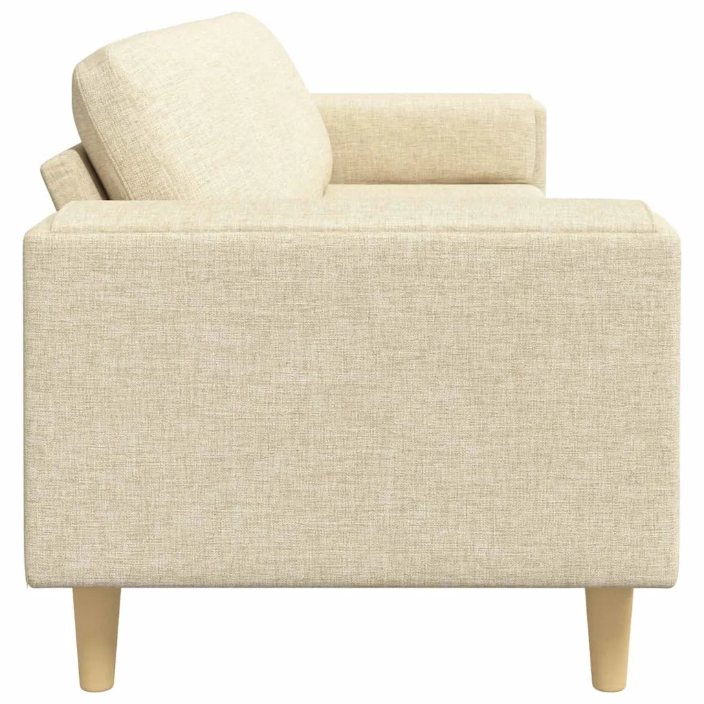 Divano per Soggiorno Crema 250 x 77 x 76 cm Poliestere 3335087