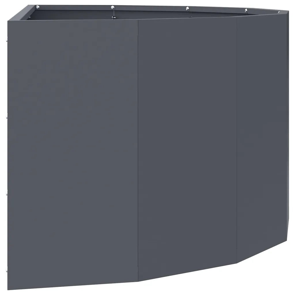 Fioriera | Cassetta per fiori | Vaso Antracite 90 x 45 x 35 cm Acciaio