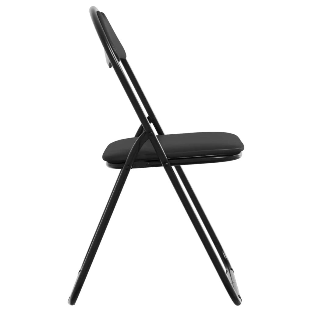 Sedia pieghevole 2 pcs Nero 48 x 43,5 x 81 cm Pelle Sintetica