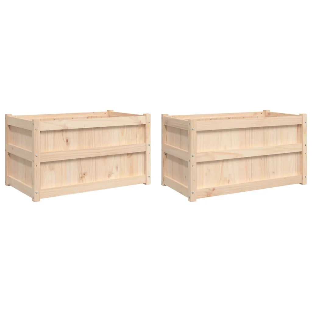 Fioriere da Giardino 2 pz in Legno Massello di Pinocod mxl 84614