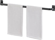 Sostegno asciugamani - Appoggio asciugamani - Organizzazione bagno - Montaggio a muro - 60 cm - Nero