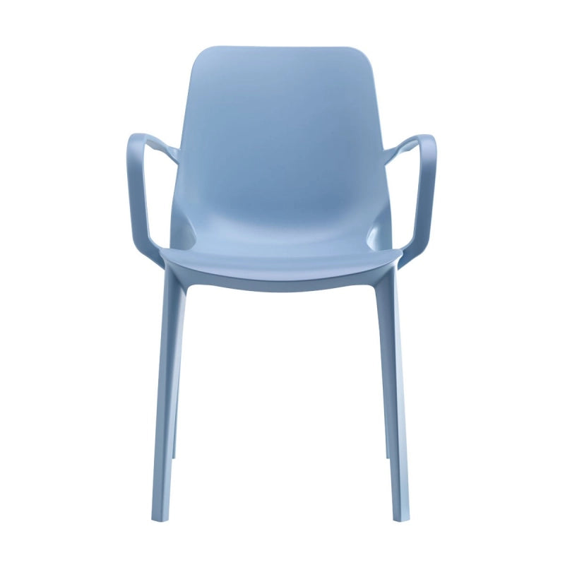 SET 4 SEDIE GINEVRA TECNOPOLIMERO CON BRACCIOLI SCAB DESIGN - Azzurro 62