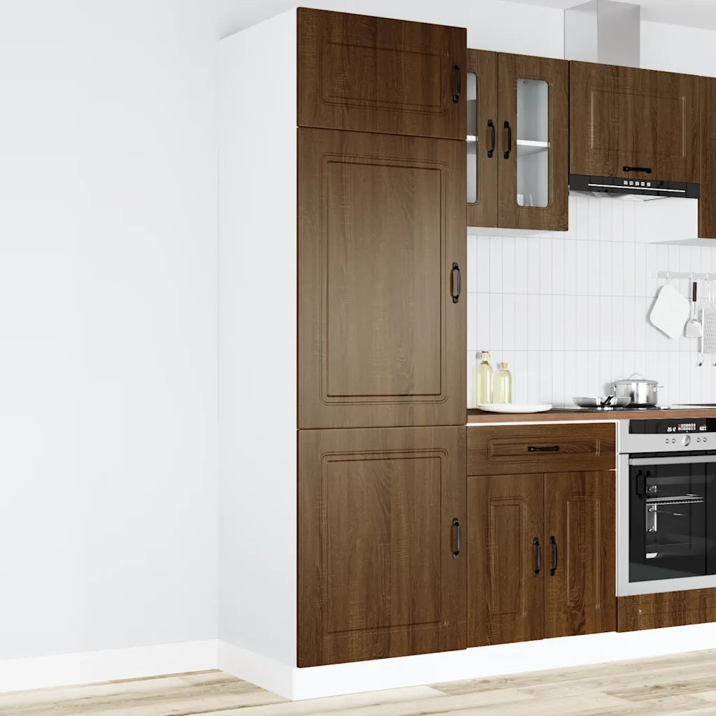 Armadio da Cucina Kalmar Rovere Marrone in Legno Multistrato 853634