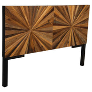 Testiera in legno di recupero marrone 160x7x100h cm
