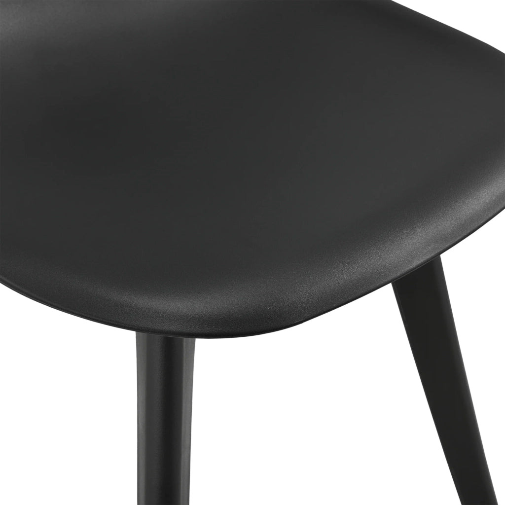 Set di 2 sedie da cucina/sala da pranzo in plastica 83 cm nero 03_0003631
