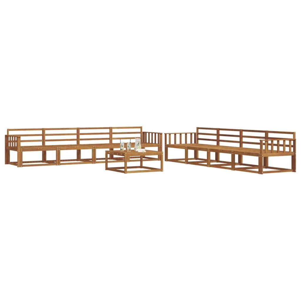 Set di divani da esterno 9 pcs Naturale