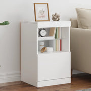 Credenza con Luci LED-Buffet-Armadio da cucina Bianca 41x37x67 cm 433211